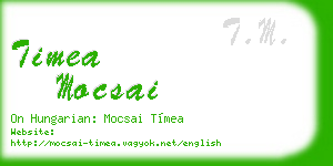 timea mocsai business card