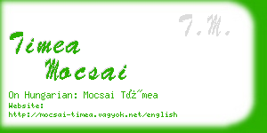 timea mocsai business card